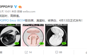 OPPO 推出 Enco W31 真无线耳机， 4 月 13 日正式发布