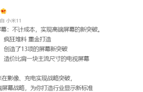 小米 11 屏幕预热：不计成本，重金打造