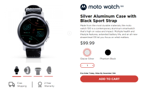 又见Moto智能手表！Moto Watch 100发布，用上了新的OS